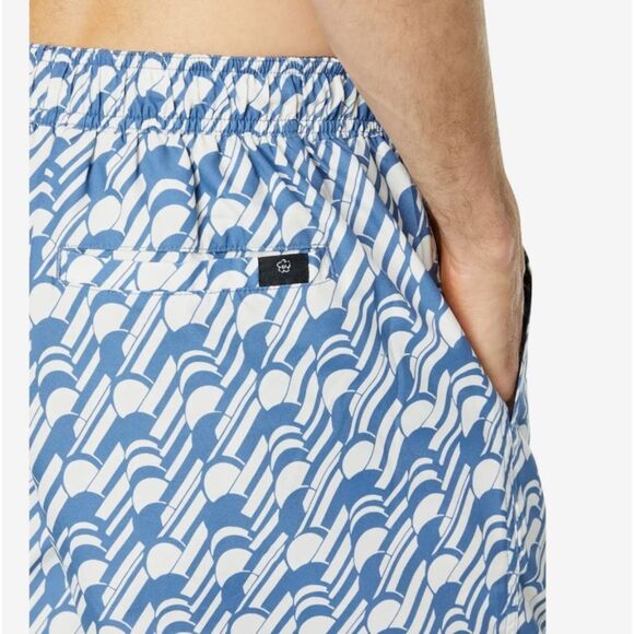 TED BAKER LONDON NWT MENS SWIMSUIT SIZE 3 IN COLOR DK BLUE STYLE MID SCALE GEO - Picture 3 of 5